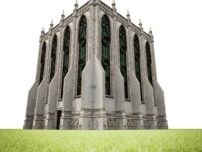 GOTHIC CASTLE BUILDING 6 Low-poly 3D model