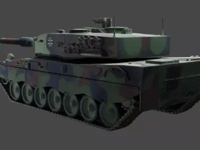 Leopard 2 Main Battle Tank 3D print model