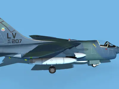 Chance Vought A-7E Corsair II V11 USAF 3D model