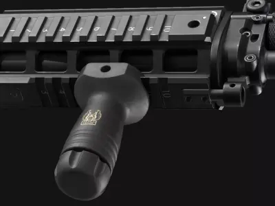 GGG SFG-1 Stubby Foregrip for Picatinny Rail - Game Asset Low-poly 3D model