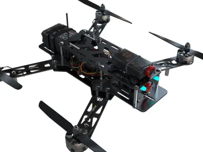 Racing Quadcopter drone FPV 3d model 3D model