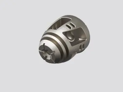 muzzle brake SGT front 3D model