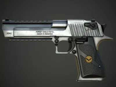 Modern AAA Pistol Pack Game Ready PBR Low-poly 3D model