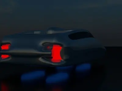 Sci-Fi Hover Car Free 3D model