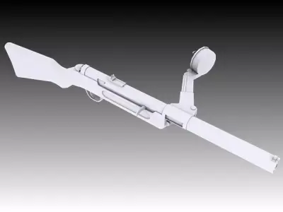 MP18 SMG Low-poly 3D model