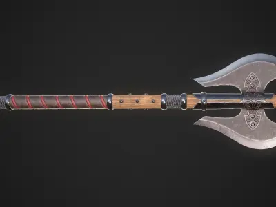 Medieval Axe 01 Low-poly 3D model