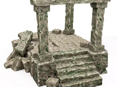 Ancient stone temple 3D model