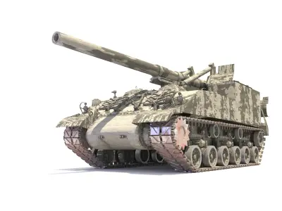 Tank 155mm GMC M40 or 8inch Howitzer Motor Carriage M43 3D model