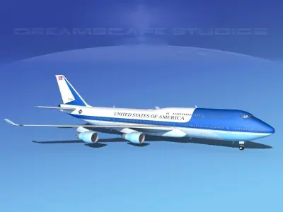 Boeing 747-8I Jumbo Jet USA 3D model