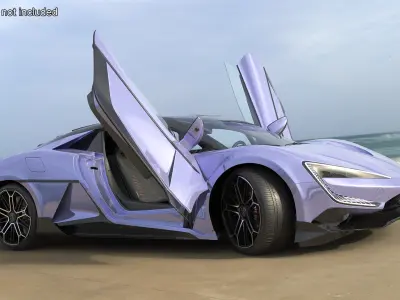 Supercar BYD Yangwang U9 Violet Color 3D model