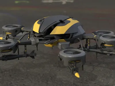 MissileCopter Drone 3D model