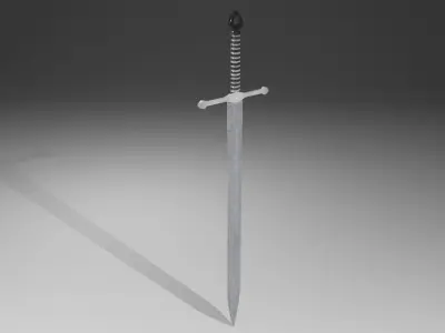 Medieval sword 3D model 14