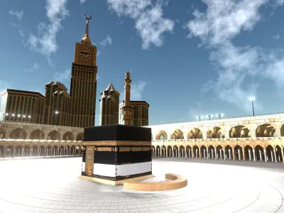 Kaaba and its surroundings 3D model