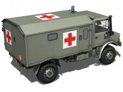 Mercedes Benz Unimog - Belgian Ambulance 3D model