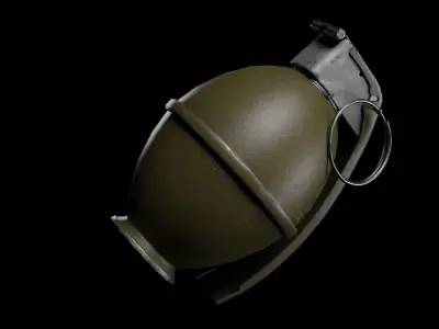 M-26 Frag Grenade Low-poly 3D model Low-poly 3D model