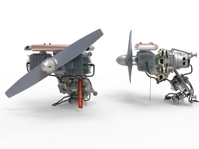 Drone Aircraft Engine 3D model