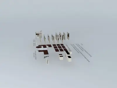 OFFICE WORKSTATION DYNAMIC COMPONENTS Free 3D model