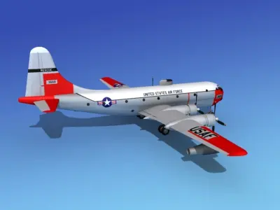 Boeing C-97 Stratofreighter V07 3D model