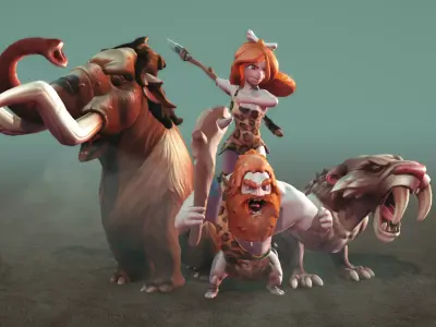 Ice Age Character Pack Low-poly 3D model