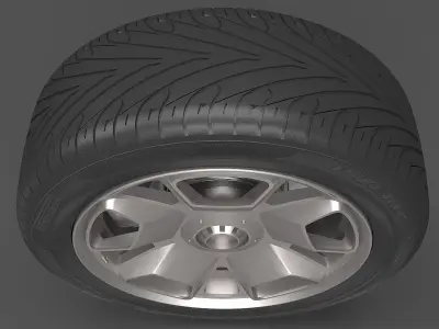 Realistic Wheel Tire 7 3D model