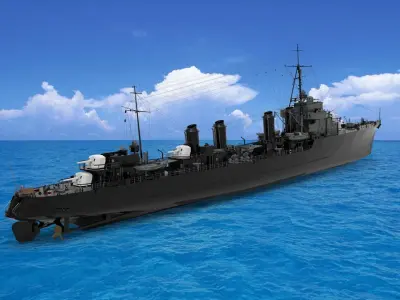 Guepard class destroyer 3D model