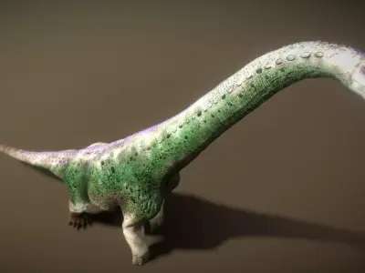 Giraffatitan The Towering Giant of the Jurassic Skies Low-poly 3D model