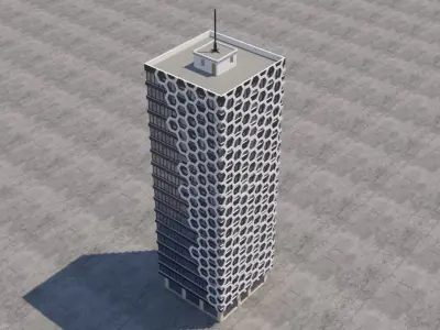 Modern Building Exterior Skyscraper 3D model