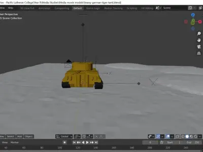 Tiger 1 tank on dirt road Free 3D model