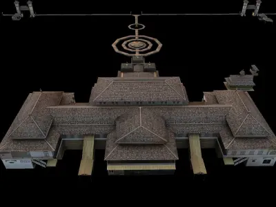 Istana Maimun Medan maimoon palace Low-poly 3D model