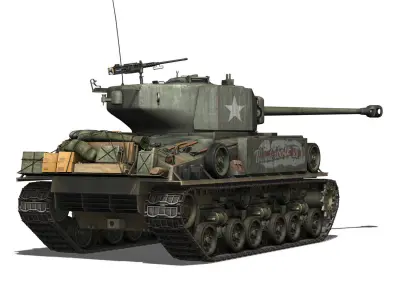 M4A3E8 HVSS Sherman - Easy Eight 3D model