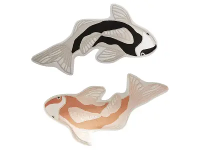 Koi rug 97x130 cm 3D model