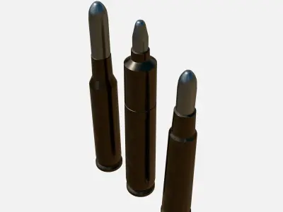 Bullets Mondragon and Mauser Low-poly 3D model