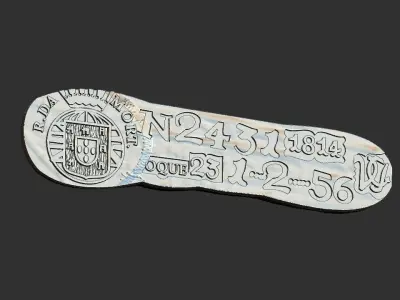 Barra de Vila Rica - Old coin 3D print model