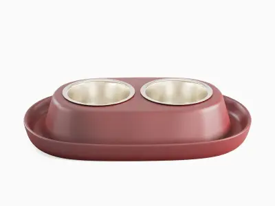 Plastic Pet Bowl 03 3D model