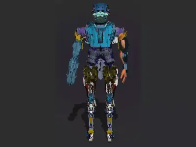 mechanical robot made from c4d Free 3D model