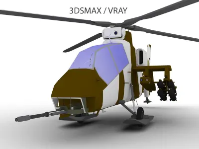 OH-1 KAWASAKI Low-poly 3D model