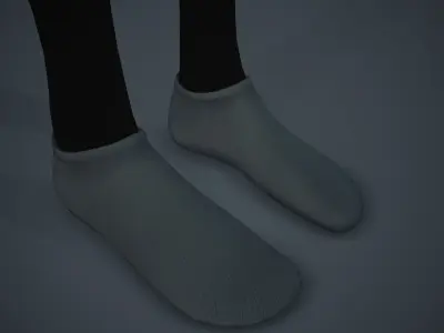 Black Socks Style 2 Low-poly 3D model