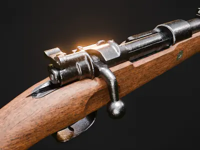 Mauser Kar98k - German WW2 Rifle 3D model