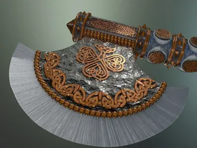 Celtic Axe 3D model
