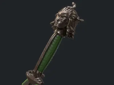Fantasy Stylish- Dagger of Medusa Low-poly 3D model