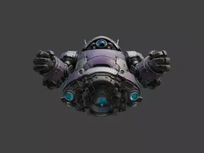 The Aegis Orbital Mech Drone Low-poly 3D model