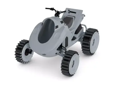 10 Wheel Snowmobile 3D model