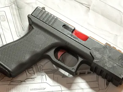 Sci-fi Pistol Minos PBR Low-poly 3D model