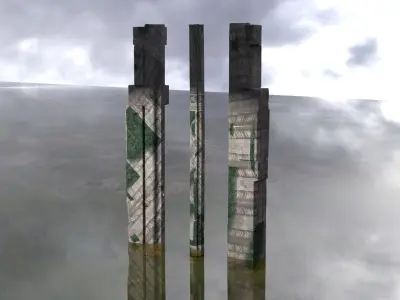 Aslan Narnian Empire Grand Arch Ruins kit bash 3D model