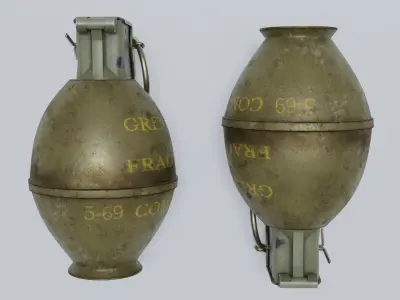 M26 Lemon Grenade Low-poly 3D model