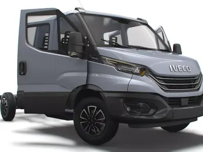 Iveco Daily Crew Cab L3 Chassis 2023 3D model