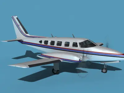 Piper PA-31-350 Navajo Chieftain V06 3D model