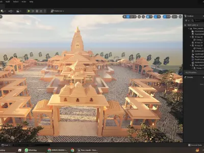 The Ram Mandir Ayodhya A Revered 3D Journey in Unreal Engine 5 3D model