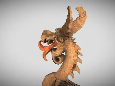 Viking Boat 2 - Spirit of the Fire Dragon 3D model