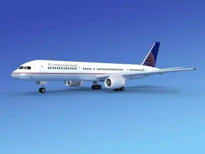 Boeing 757-200 Continental 3D model